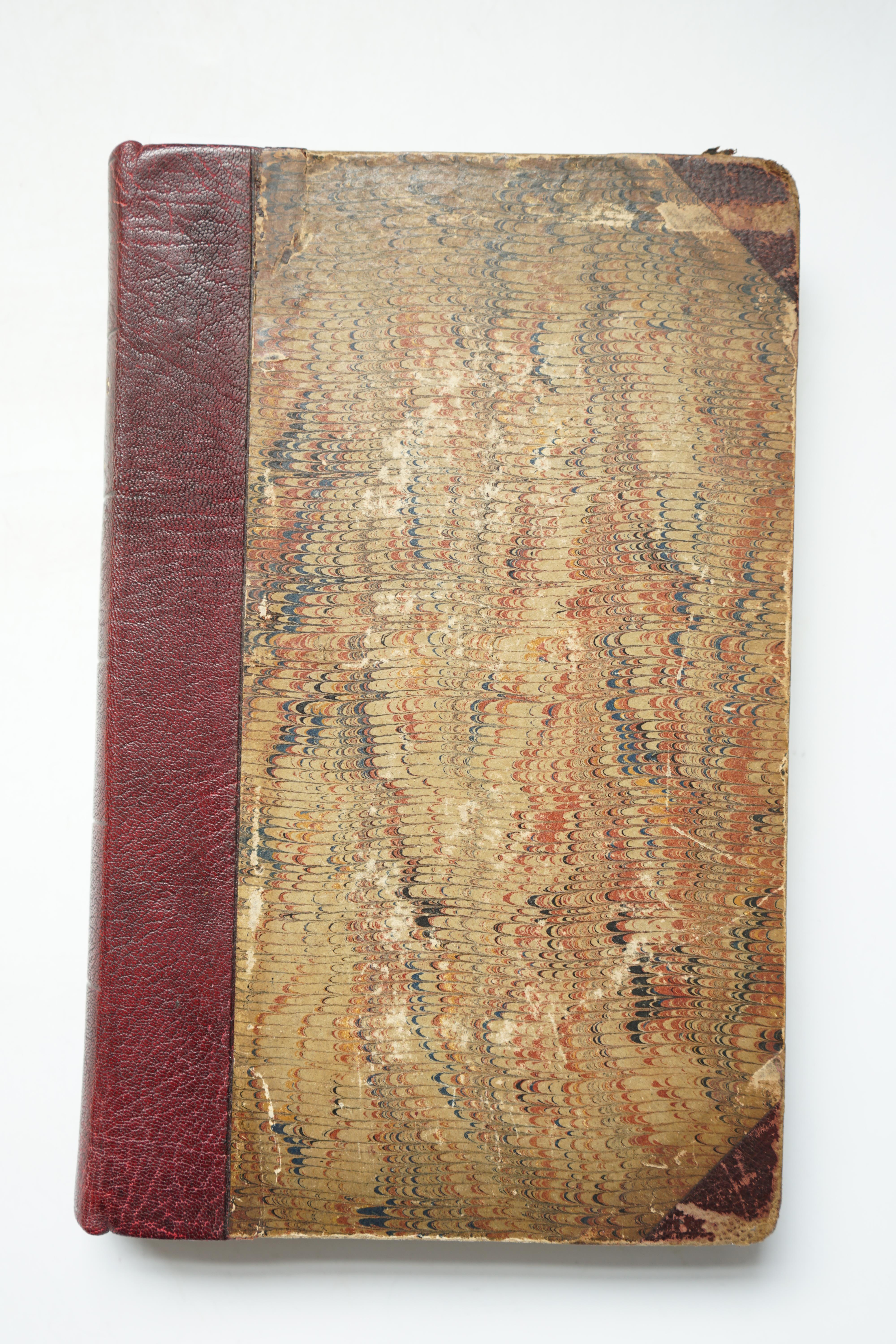 Gamba, Pietro - A Narrative of Lord Byron’s Last Journey to Greece, 1st edition, half title, 2 folding facsimiles of letters, 8vo, rebound half calf with marbled boards, 1825, bound with Panam, P.A.A - Memoirs of a Young